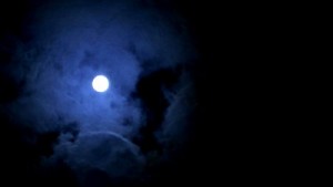 A-full-moon-at-cloudy-sky